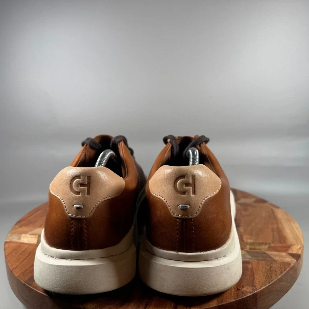 Cole Haan Grand Crosscourt Daily Leather Sneakers British Tan Mens 11.5 M C31218
